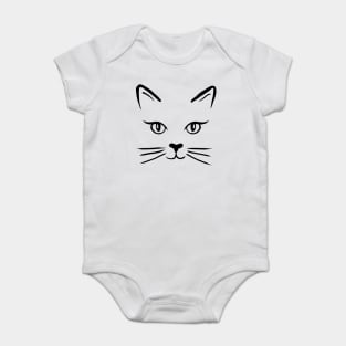 Cute Cat Face Baby Bodysuit